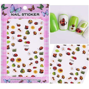 1 SHEET EMBOSSED BLOOMING FLOWER 3D NAIL ART STICKERS DECALS ADHESIVE MANICURE NAIL ART TIPS DECORATION - FREE SHIPPING